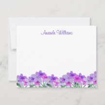 Fleur d'aquarelle violet personnalisée