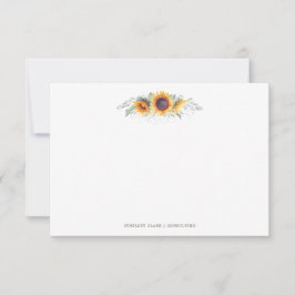Carte De Correspondance Fleur de soleil rustique | fixe