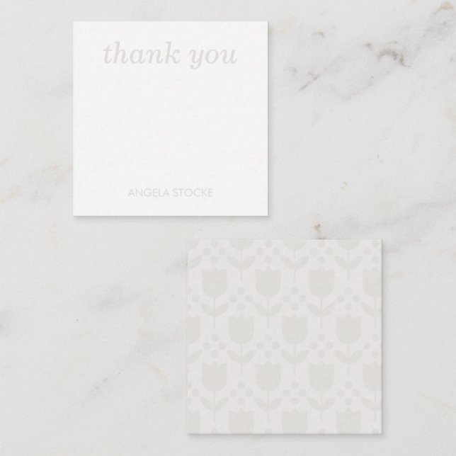 Carte De Correspondance Fleur Rétro Personnalisée (Devant / Derrière)