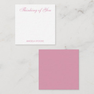 Carte De Correspondance Fleur rose blanche personnalisée