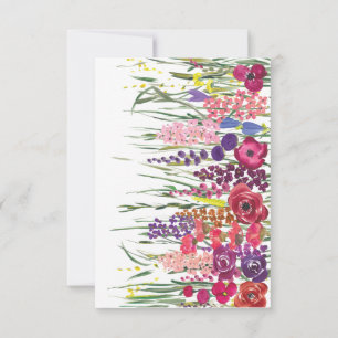 Carte De Correspondance Fleur sauvage Bright Funeral Merci, Sympathie