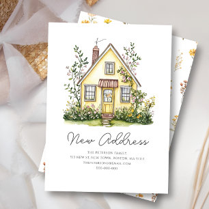 Carte De Correspondance Fleur sauvage de la maison jaune   Nouvelle adress