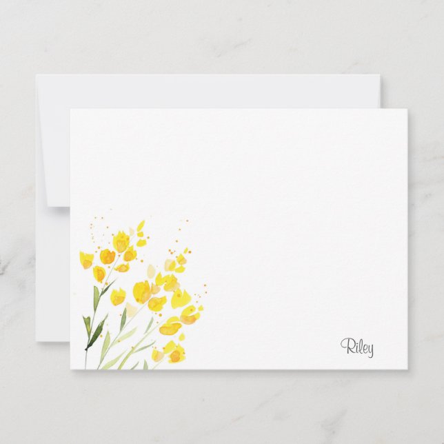 Carte De Correspondance Fleur sauvage jaune (Devant)