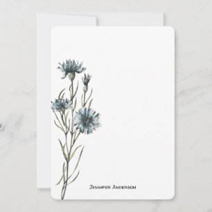 Carte De Correspondance Fleur sauvage Moderne Botanique Verdure Personnali