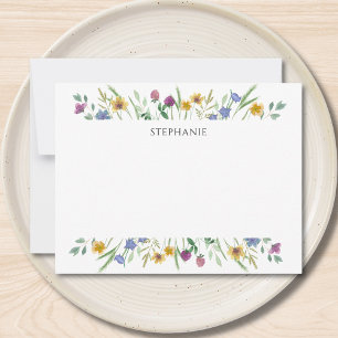Carte De Correspondance Fleur Sauvage Personnalisée