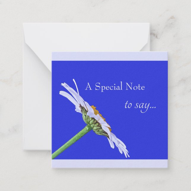 Carte De Correspondance Fleur simple marguerite sur toile (Devant)