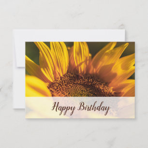 Carte De Correspondance Fleuriste Tournesol Photo Joyeux Anniversaire