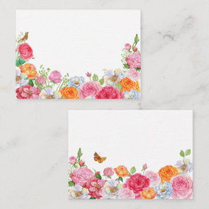 Carte De Correspondance Fleurs d'art Rose