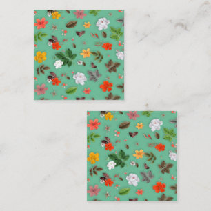 Carte De Correspondance Fleurs jaunes et roses blanches 14