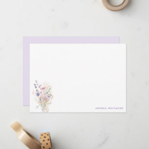 Carte De Correspondance Fleurs sauvages Lilac Spring Personnalisés