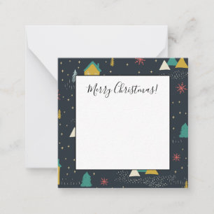 Carte De Correspondance Flocons de neige d'une nuit d'hiver tombant sur de