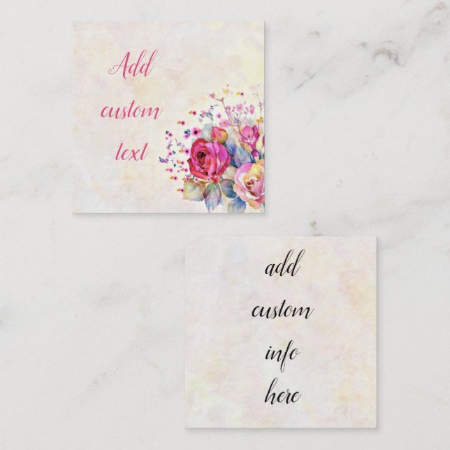 Carte De Correspondance Floral ressort (Devant / Derrière)