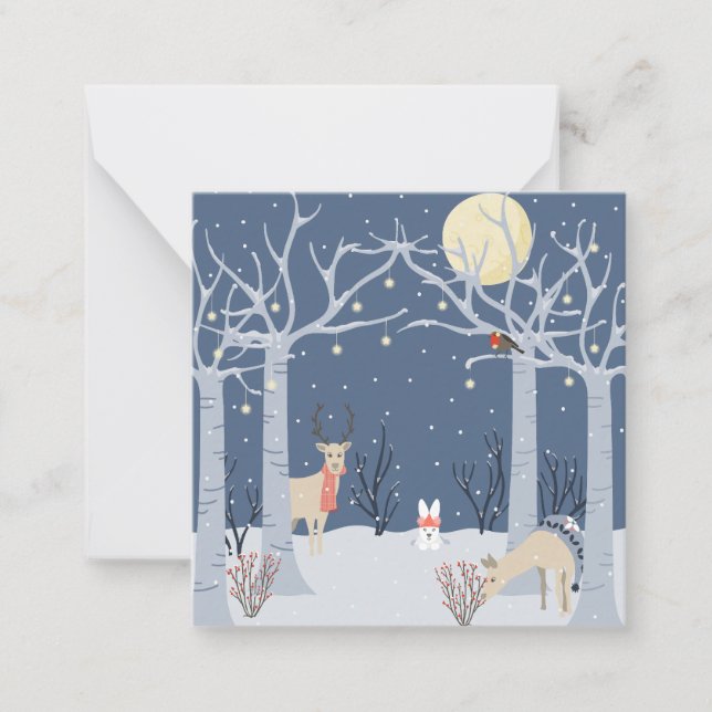 Carte De Correspondance Forêt hivernale (Devant)