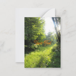 Carte De Correspondance Forêt verte personnalisée