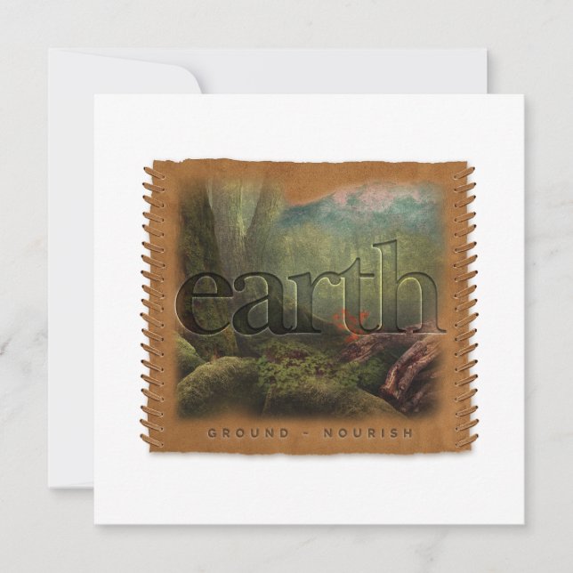 Carte De Correspondance Four Elements - EARTH - Personalized Notecard (Devant)