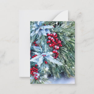 Carte De Correspondance Foyer neigeux et budget saint mini Noël