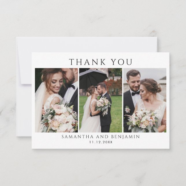 Carte De Correspondance Foyers neufs Mariage Jour Photos Merci (Devant)