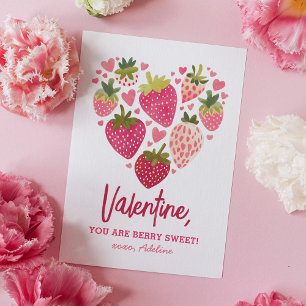 Carte De Correspondance Fraise Berry Sweet Kids Valentines Day