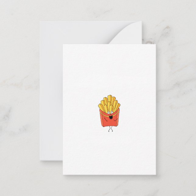 Carte De Correspondance Frites, chips, thème frites chaudes (Devant)