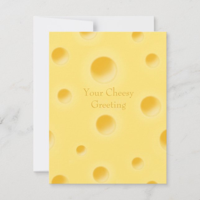 Carte De Correspondance Fromage suisse joli Jaune Personnalisé (Devant)