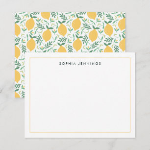 Carte De Correspondance Fruit d'agrumes de citron moderne Été Printemps Ja