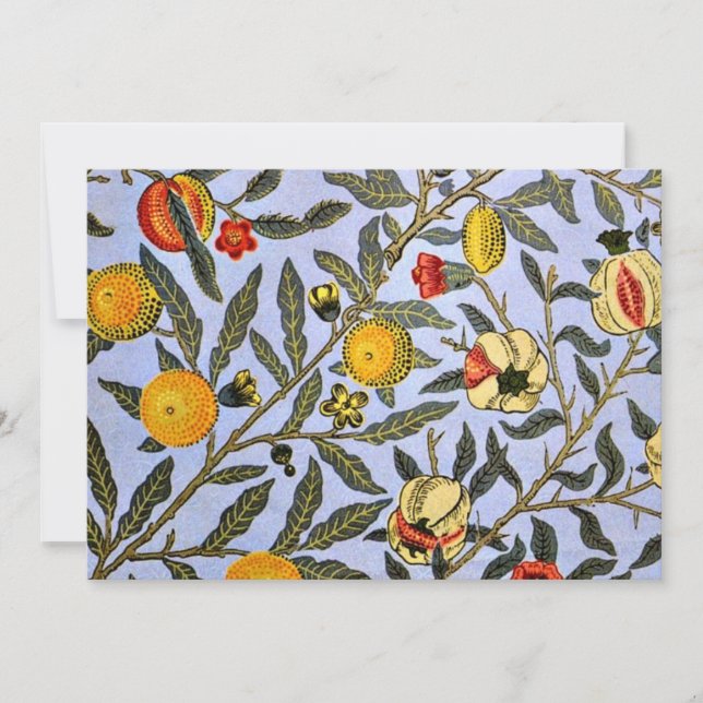 Carte De Correspondance Fruits, de William Morris, (Devant)