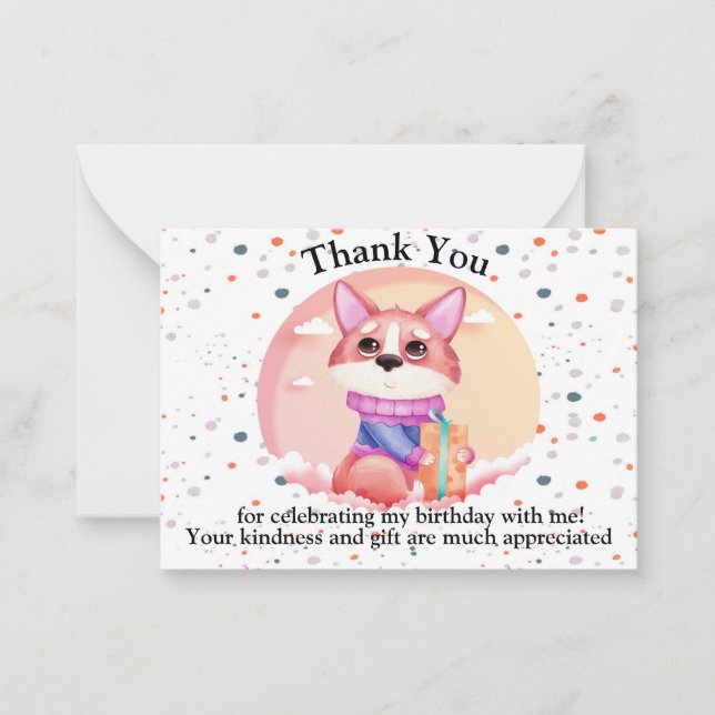 Carte De Correspondance Funny Anniversaire Merci (Devant)