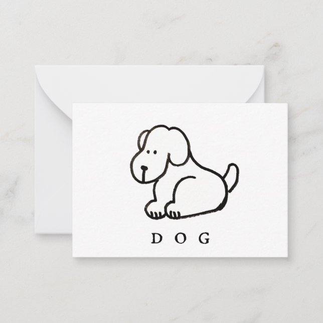 Carte De Correspondance Funny Cartoon Sitting Dog (Devant)