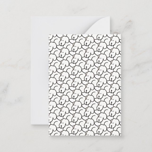 Carte De Correspondance Funny Cartoon Sitting Dogs (Devant)