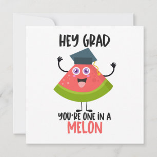 Carte De Correspondance Funny Melon Pun Graduation