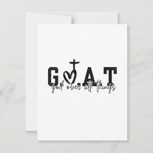 Carte De Correspondance G.O.A.T Dieu sur toutes les choses Christian Jésus