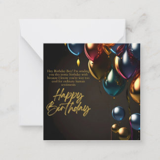 Carte De Correspondance Garçon d'anniversaire ironique