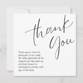 Carte De Correspondance generic thank you note