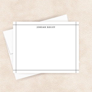 Carte De Correspondance Géométrique Moderne Professionnel Noir et Blanc Si