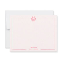 Gingham Rose Empreinte de Patte Bébé Enfants Perso