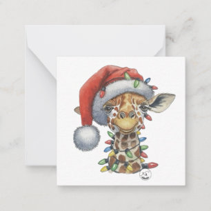 Carte De Correspondance Giraffe Festive Plat