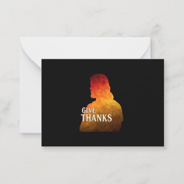 CARTE DE CORRESPONDANCE GIVE THANKS THANKSGIVING CARD (Devant)