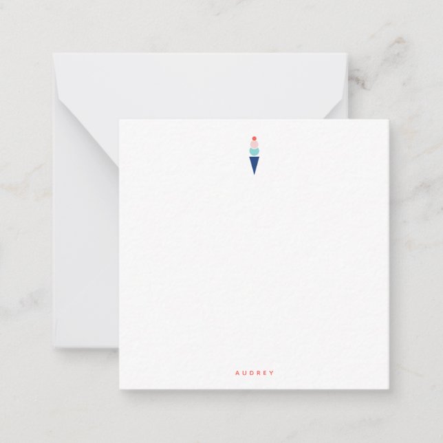 Carte De Correspondance Glace Tendance Rose Nom Personnalisé Moderne (Devant)