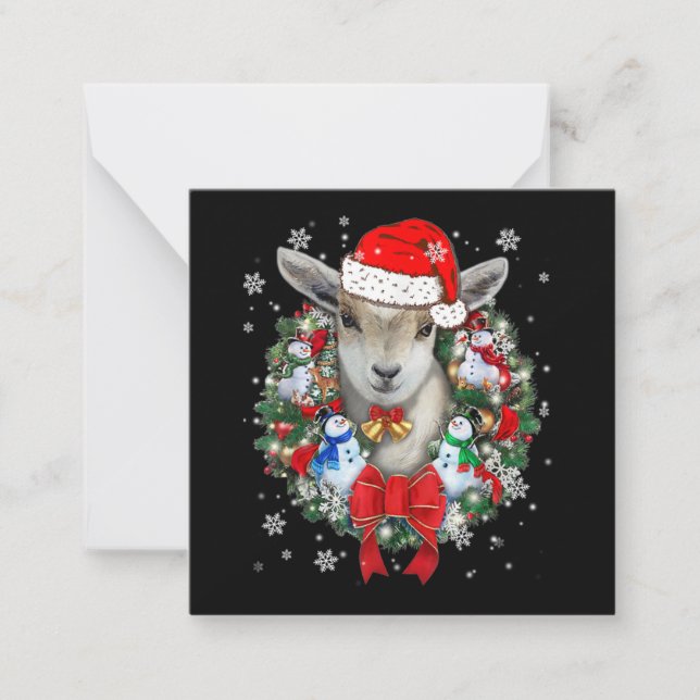 Carte De Correspondance Goat Christmas Ornament (Devant)