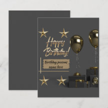 Gold Modern Personnalisable Joyeux Anniversaire