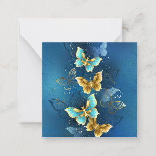 Carte De Correspondance Golden butterflies