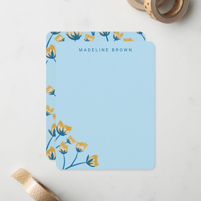 Carte De Correspondance Golden Meadow (Devant/Arrière en situation)