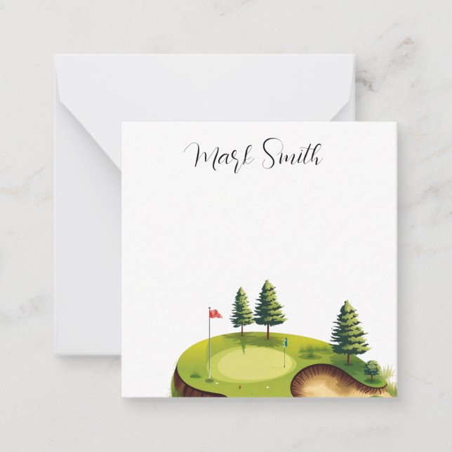 Carte De Correspondance Golf avec des cadeaux de nom pour golfeur (Devant)