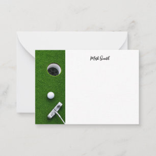 Carte De Correspondance Golf avec nom pour golfeur