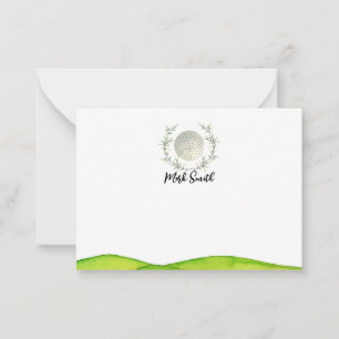 Carte De Correspondance Golf avec nom pour golfeur