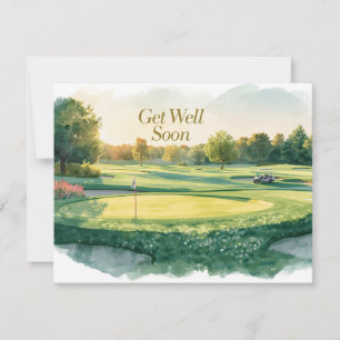 Carte De Correspondance Golf Bon rétablissement Golfeur