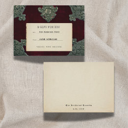 Carte De Correspondance Gothic Velvet Secrets Graduation Gift Insert