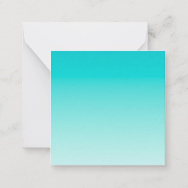 Carte De Correspondance gradient aqueux turquoise (Devant)