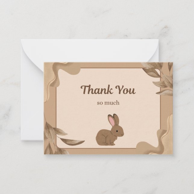 Carte De Correspondance Grand Merci d'un petit lapin ! (Devant)