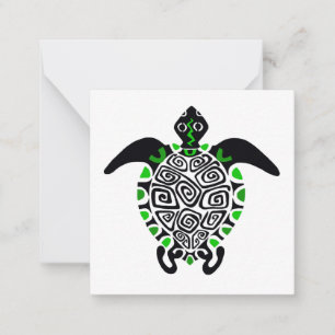 Carte De Correspondance Graphique original - Sea TURTLE - Conservation -